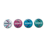 ISTD Button Badges - Pack of four multi colour