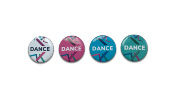 ISTD Button Badges - Pack of four multi colour